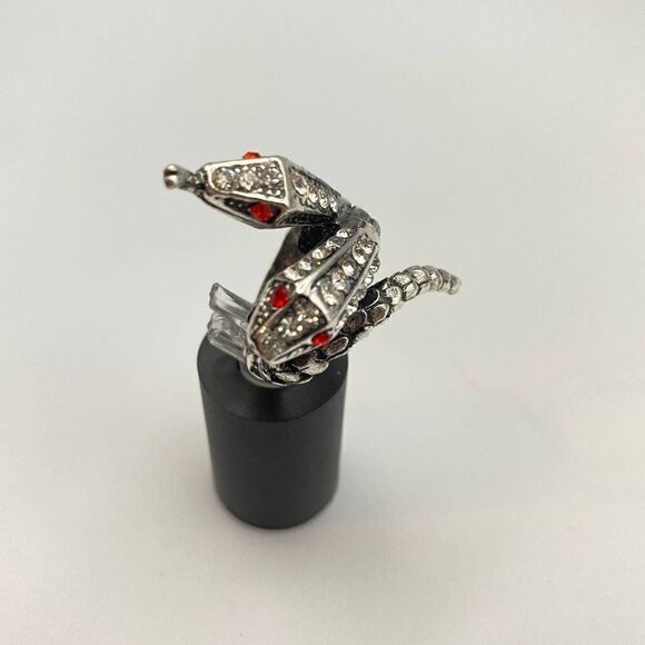 Amrita Singh Crystal Two-Head Snake Ring - Picture 7 of 8